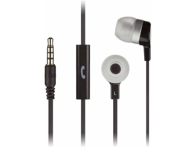 Auriculares con Cable KITSOUND Mini (In Ear - Micrófono - Negro)