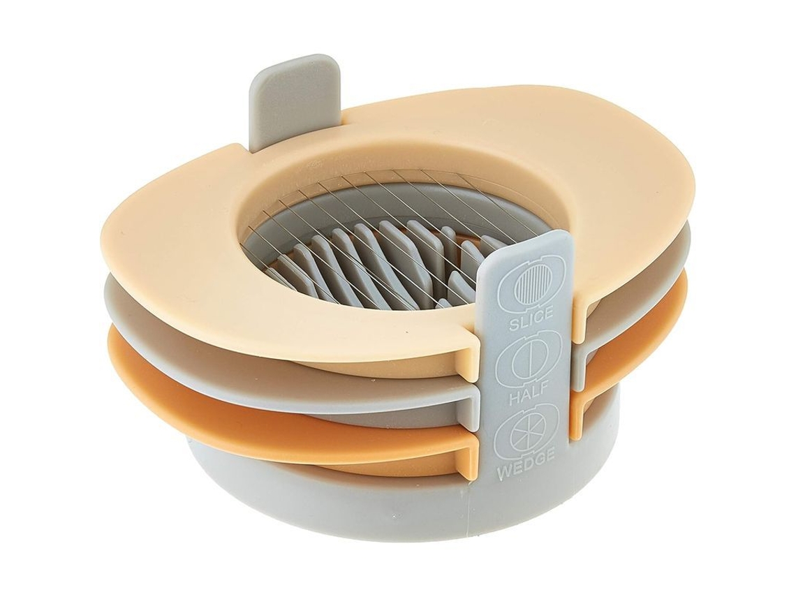 Cortador De Huevos Multifuncional 3 En 1 Linjou Con Alambres De Acero Inoxidable (naranja)