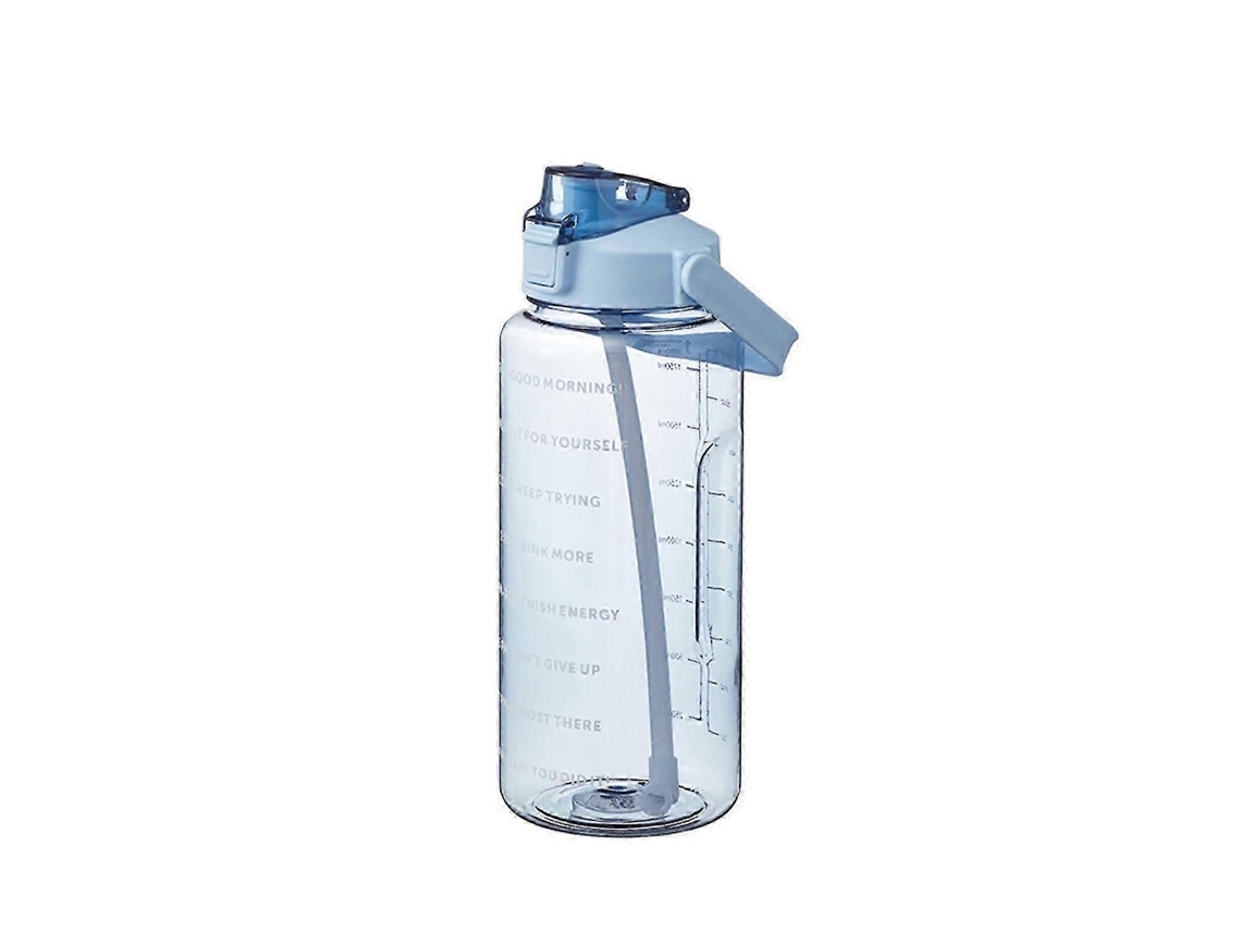 Botella De Agua De 2l Con Pajita Para Mujeres Y Niñas, Botella Deportiva Portátil Grande Para Viajes Rosewell
