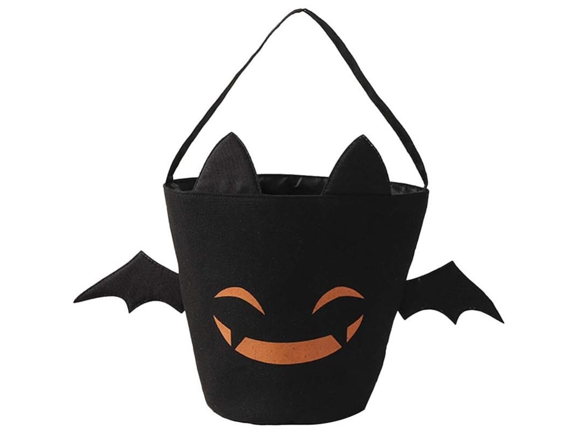 Bolsa De Algodón Con Asa Para Halloween Para Niños A La Hora De Pedir Dulces.