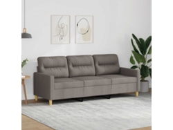 Sofá De 3 Plazas | Sofá De Salón | Sofá De Descanso De Tela Gris Taupe 180 Cm