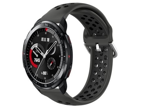 Correa de reloj inteligente para Honor Watch GS Pro 22 mm Correa de reloj deportivo transpirable perforada de silicona (negro)