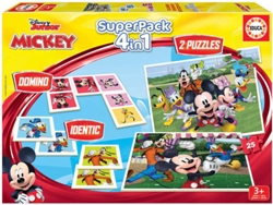 Juego de Mesa EDUCA Superpack Mickey and Friends (Edad Mínima: 3 Años - Dificultad: Baja)