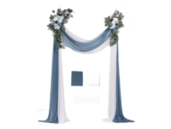 Kit Arco De Flores Artificiais Succebuy Para Casamento Azul, 2 Flores E 2 Cortinas Introdução