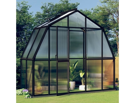 Invernadero VIDAXL con Estructura de Aluminio Gris Antracita 3,3 m²