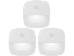 Rebe-luz De Sensor De Movimiento Interior, Lámpara Led Automática Con Pilas Para Dormitorio Cocina Pasillo Escaleras (blanco)