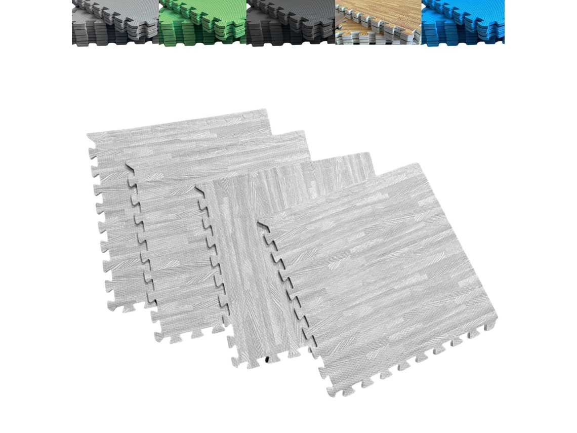 Tatami Puzzle 1cm 60x60cm Pack de 4 Unidades Parquet Gris Jowy (t60 4)