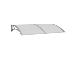 Maison Exclusive - Marquesina De Puerta Policarbonato Gris 150x100 Cm