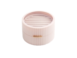 Caja de joyas de cuero PU portátil para viaje Kofihety