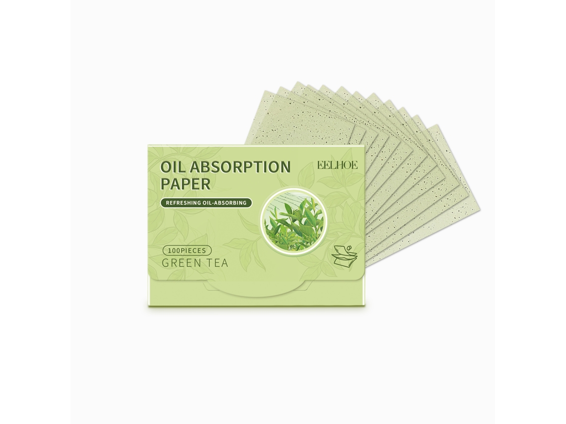 Papel absorbente de aceite con aroma a té verde refrescante