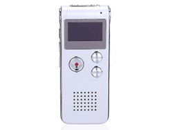 Grabadora de audio digital HD de 16 GB con 3 modos, reproductor MP3, repetición AB, grabadora de voz para conferencias, entrevistas y cursos Yizhood (plata)