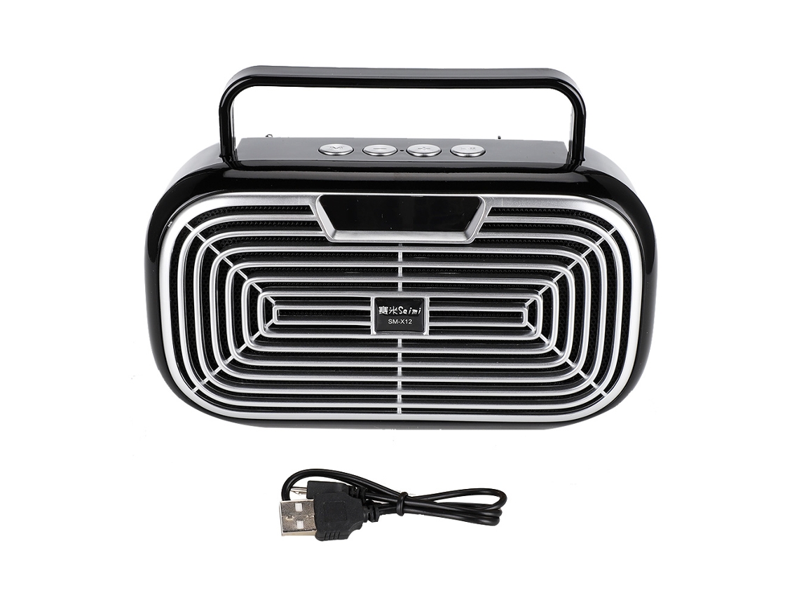 Altavoz inalámbrico con radio FM y pantalla LED