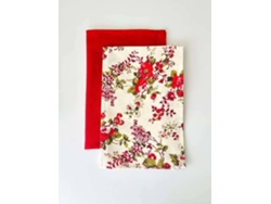 Juego 2 Paños De Cocina ILMH BY I LOVE MY HOME 48x70cm - Estampado Floral Y Rojo