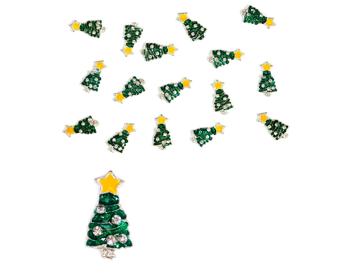 Rebe-3D Nail Art Strass, Strass de liga metálica, Adesivos para manicure faça você mesma, 12 unidades
