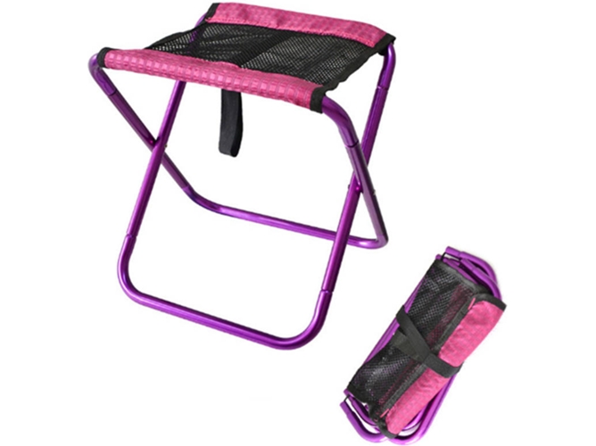 Silla de Camping WJS Desmontable Portátil (Morado)