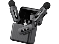By V30 Mini Micrófono Lavalier Inalámbrico, Micrófonos Wireless Usb C Boya (2txrx)