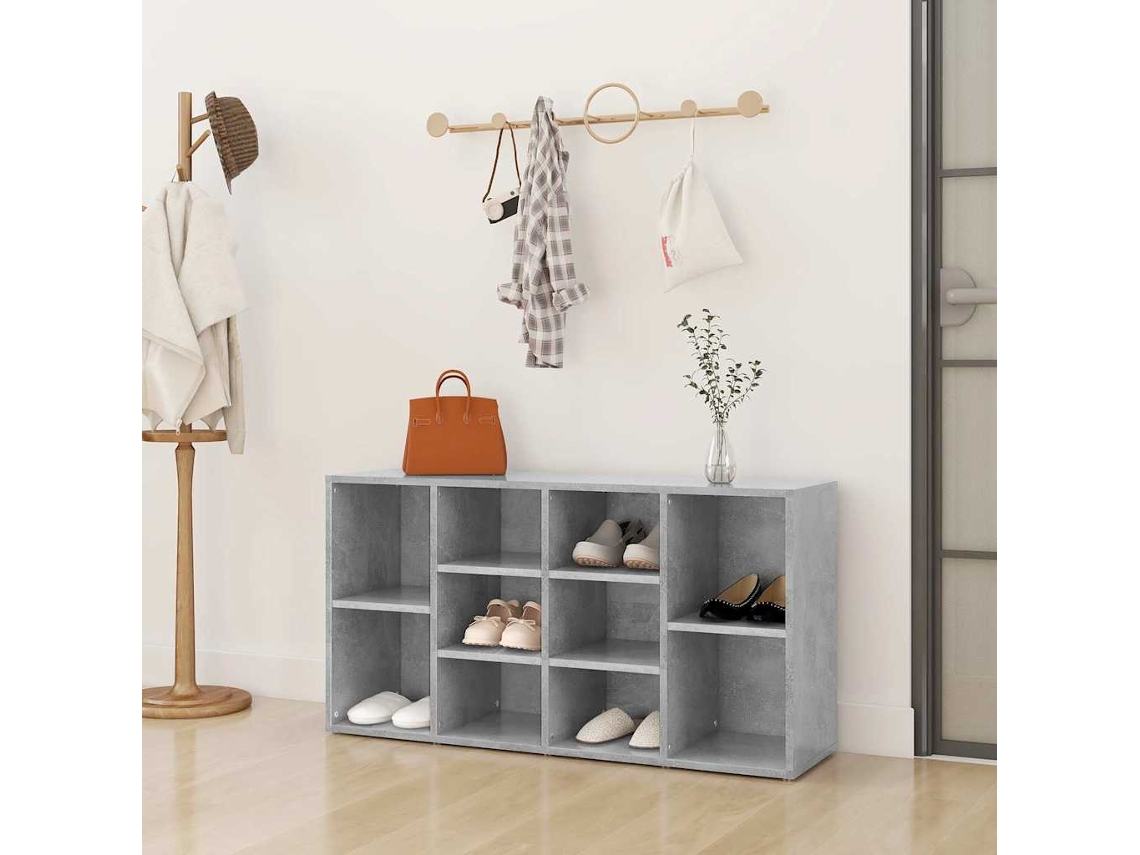 Banco Zapatero | Armario Zapatero Madera Contrachapada Gris Hormigón 103x30x55cm