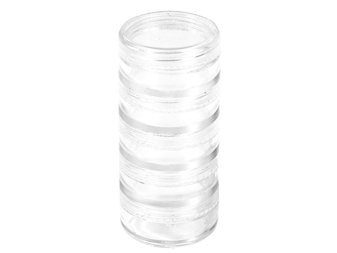 Joyero Redondo Transparente Resistente De Polipropileno De 5 Niveles, Diseño Ligero Y Portátil, Para Oficina, Viajes Y Familia