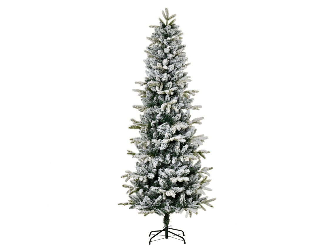 VPMKP - Árbol De Navidad Homcom, 210 Cm, Efecto Nieve, 784 Ramas, Verde Y Blanco.