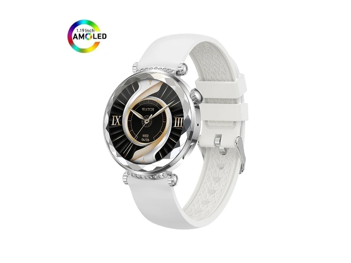 Reloj inteligente Bestvite HK88 AMOLED con llamadas Bluetooth (plateado)