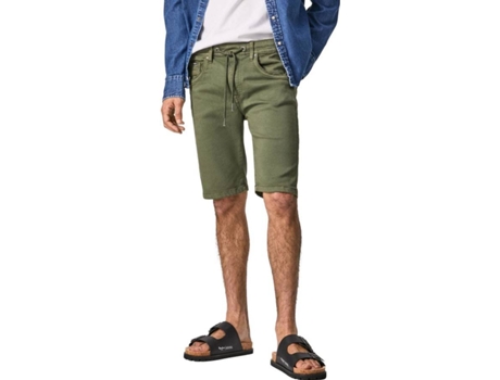 Pantalones Cortos PEPE JEANS Jagger Algodón Hombre (29 - Verde)