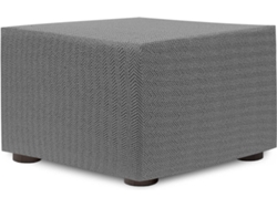 Funda de Puf EYSA Premium Jaz Tejido Multielástico (100 x 100 x 65 cm - Poliéster y Algodón - Gris)