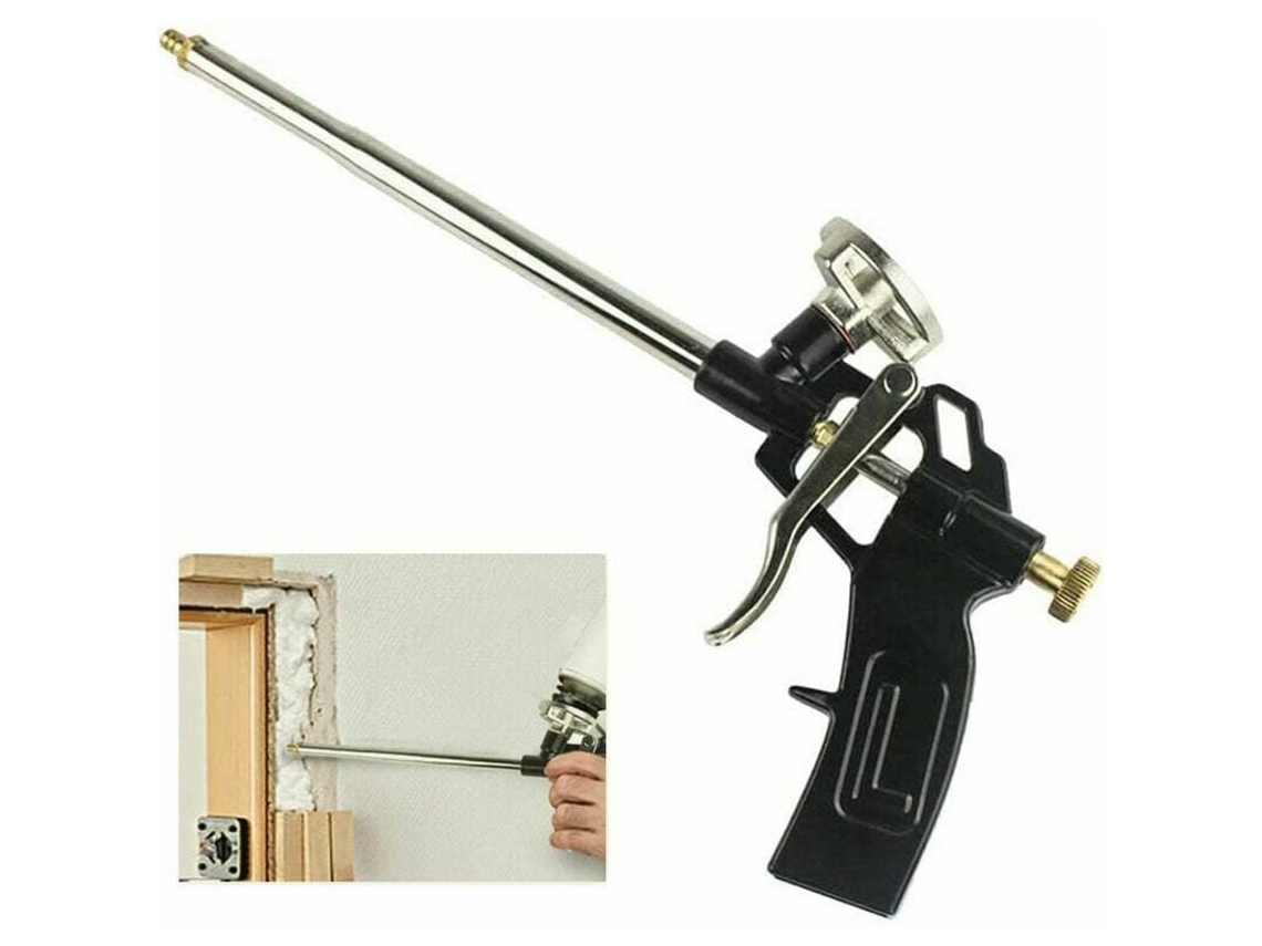 HYMNORA Pistola aplicadora de espuma de aleación de aluminio de alta resistencia, herramienta profesional de llenado y sellado, ideal para uso doméstico y en 