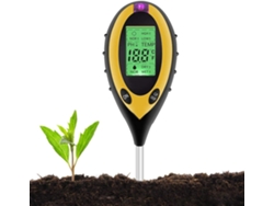 NEVEANCE Medidor de Suelo 4 en 1 para pH, Humedad, Temperatura y Luz, Sensor de Humedad para Plantas, Jardín, Césped, Interior y Exterior