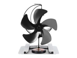 Ventilador para invernadero con 5 aspas, termómetro y protector térmico.
