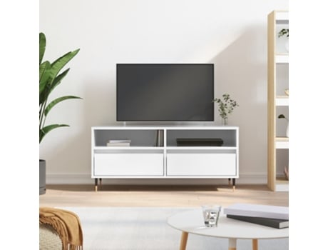 Mueble De Tv VIDAXL Blanco Madera contrachapada (100x34,5x44,5 cm)