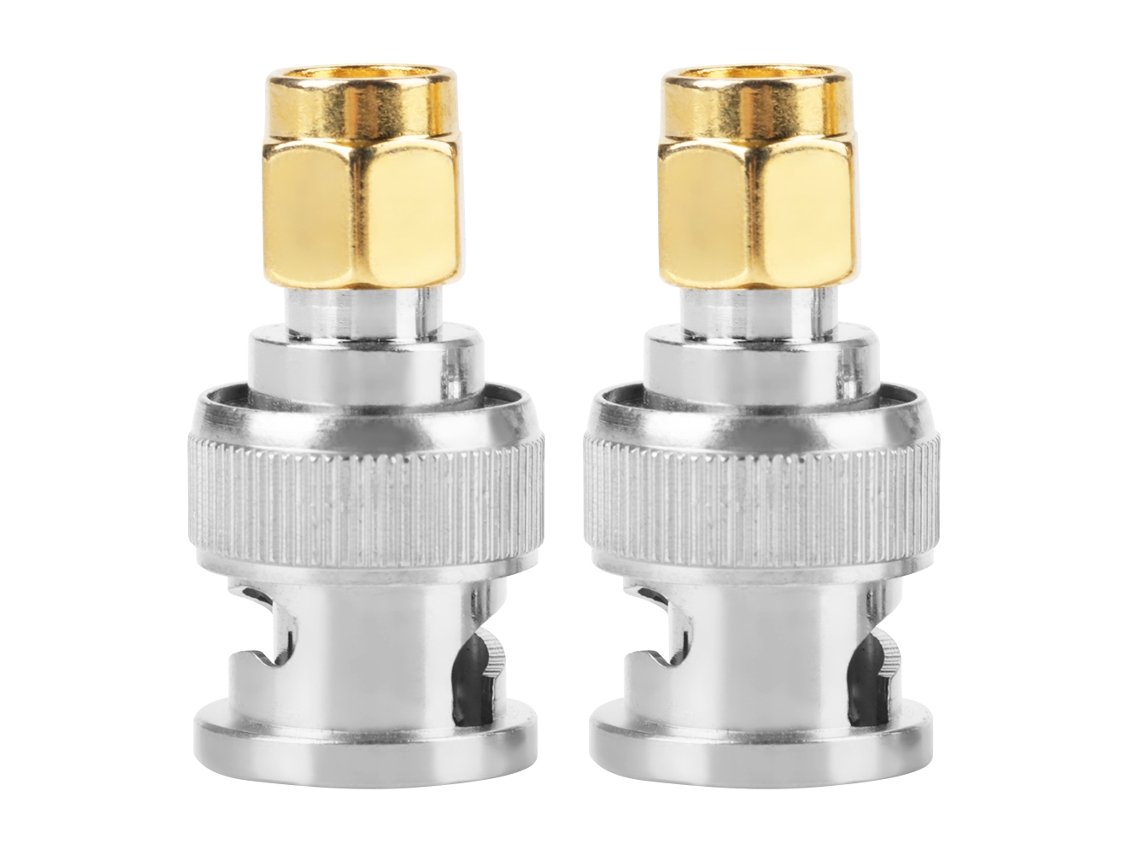 2 Adaptadores De Conector Bnc Macho A Sma Macho, Convertidor De Prueba De 50 Ω 0-6 Ghz