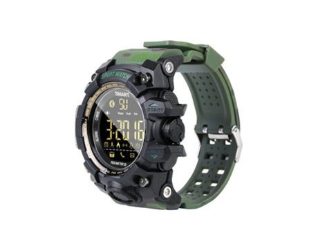Smartwatch Podómetro de muñeca Ex16S Smart impermeable Bluetooth para hombre verde militar
