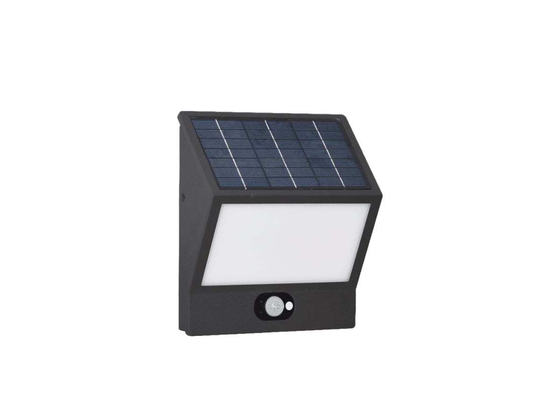 EGNA - Foco de energía solar negro 4000K BENEITO FAURE luz exterior
