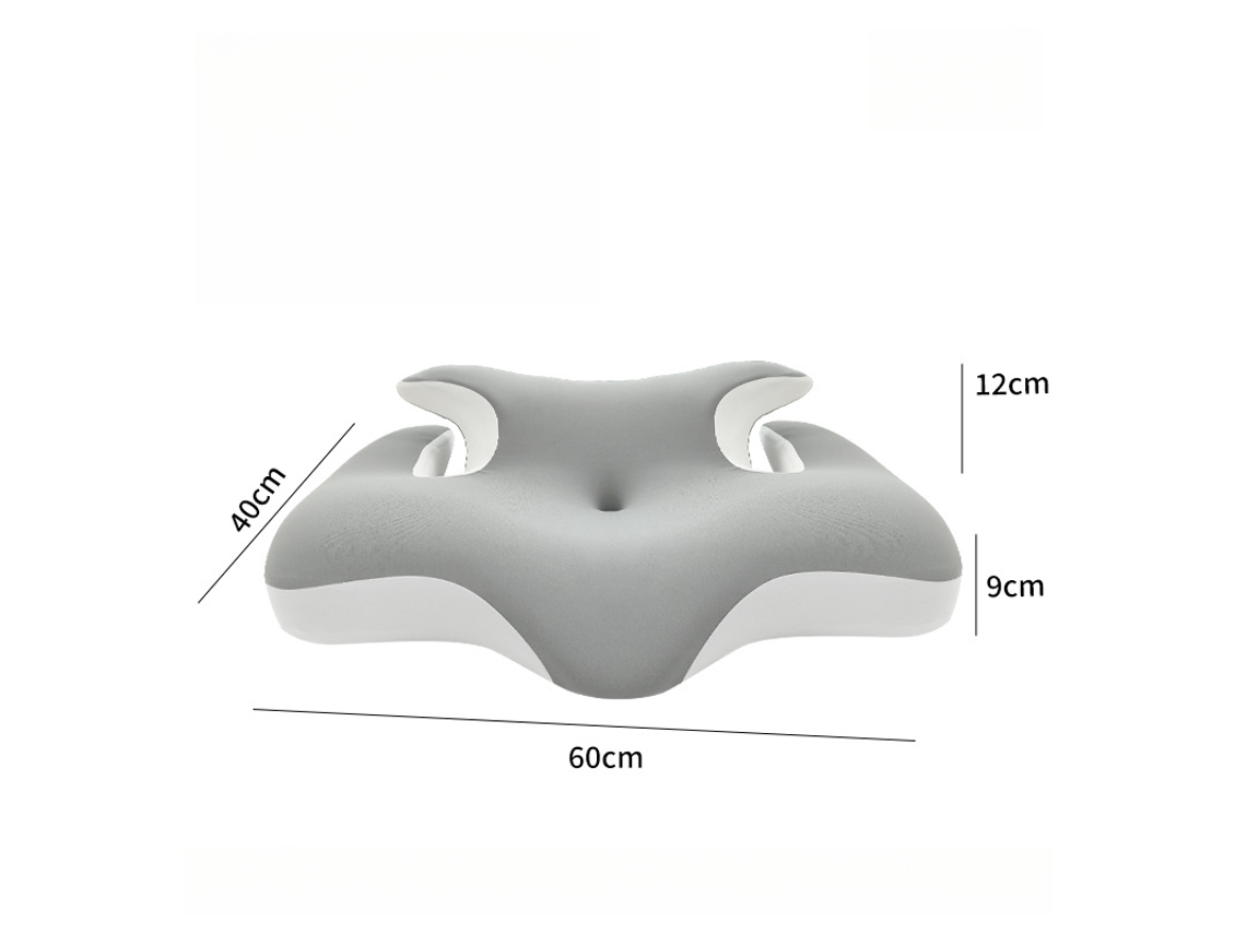 Almohada Para El Cuello Ergonómica De Espuma Viscoelástica Seda De Hielo Transpirable Y Con Un Sueño Seguro (gris) Cuich