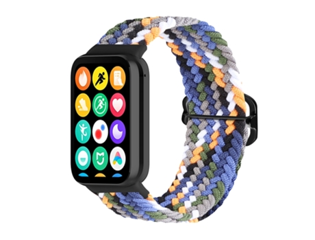 Correa de reloj inteligente para Xiaomi Mi Band 8 Pro Correa de reloj de nailon trenzado (mezclilla) con hebilla de 18 mm