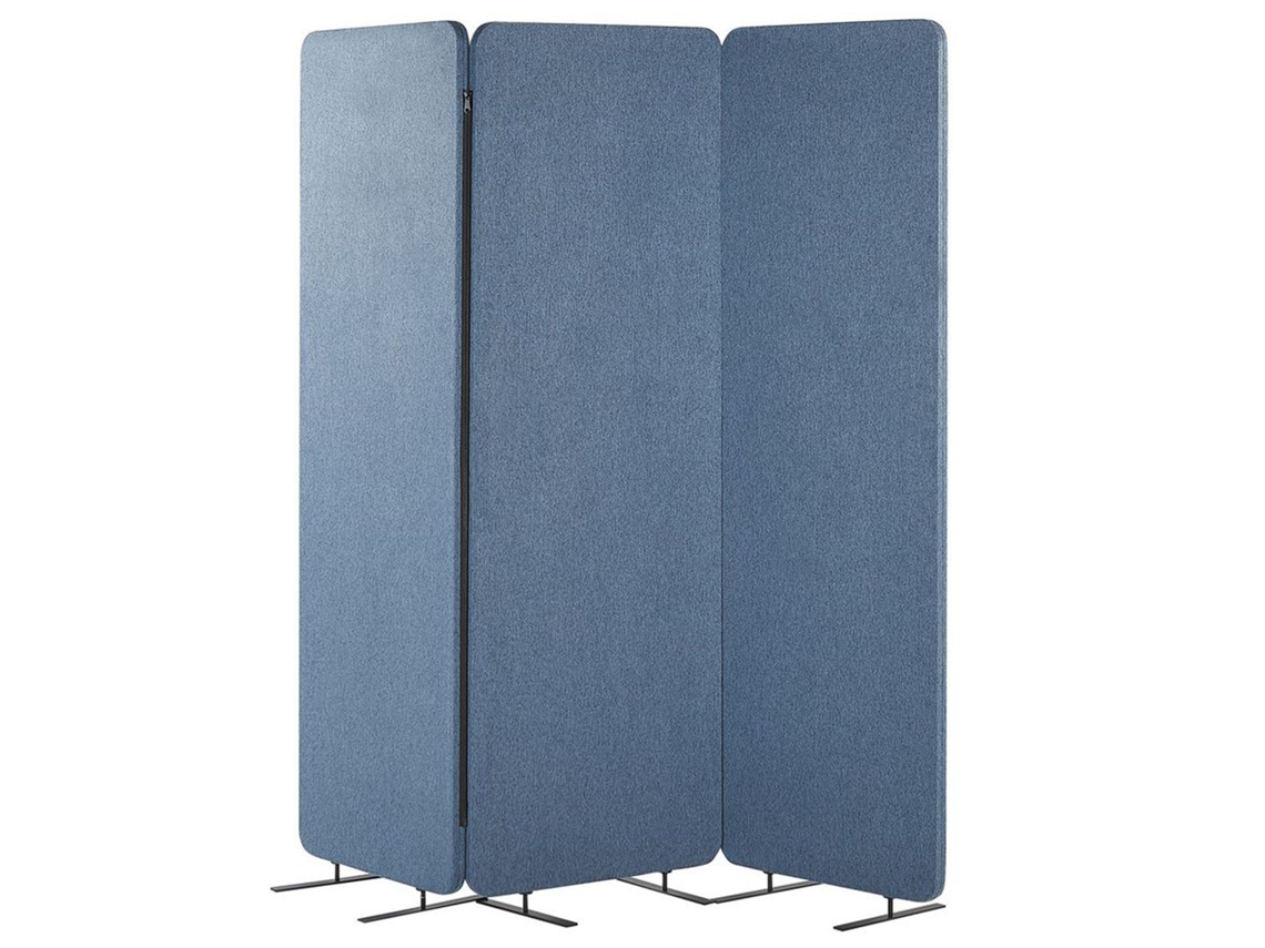 Separador absorbente de sonido BELIANI Standi de Poliéster Azul 184x30x184