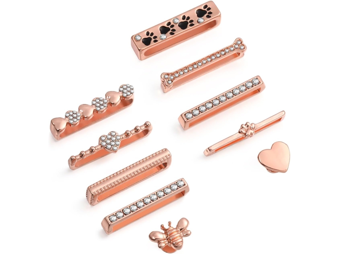 Anillos Decorativos De Metal, Elegantes Dijes Para Pulseras De Reloj.