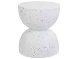 Mesa de exterior con forma de reloj de arena BELIANI Caoria de MgO Blanco 40x40x46