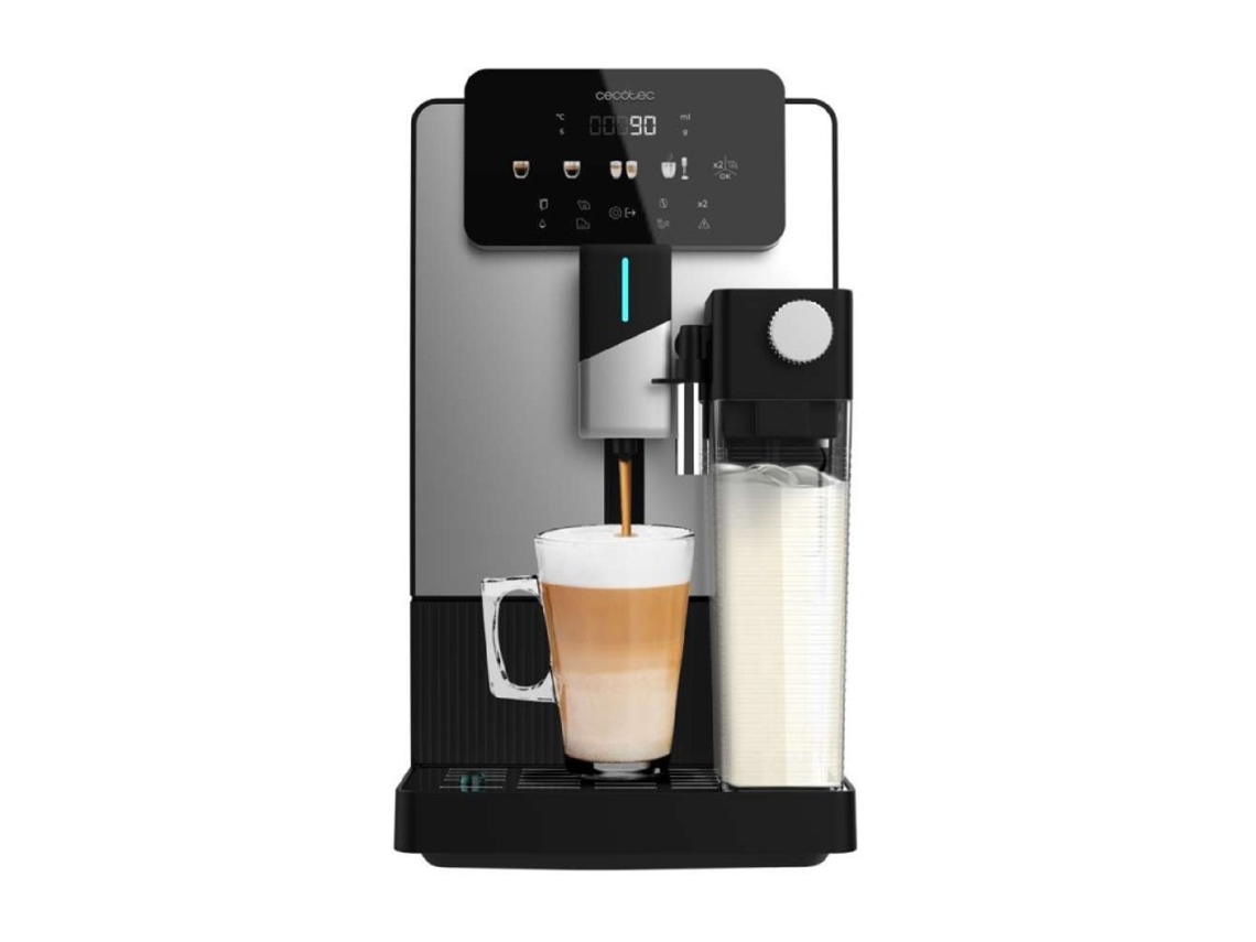 Cecotec Cafetera Superautomática Cremmaet Latte. 1350w, 19 Bares, Thermoblock, 6 Bebidas, Vaporizador, 5 Niveles Molido
