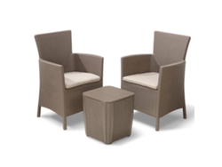 Conjunto 3 Muebles De Jardin KETER Marrón Plástico