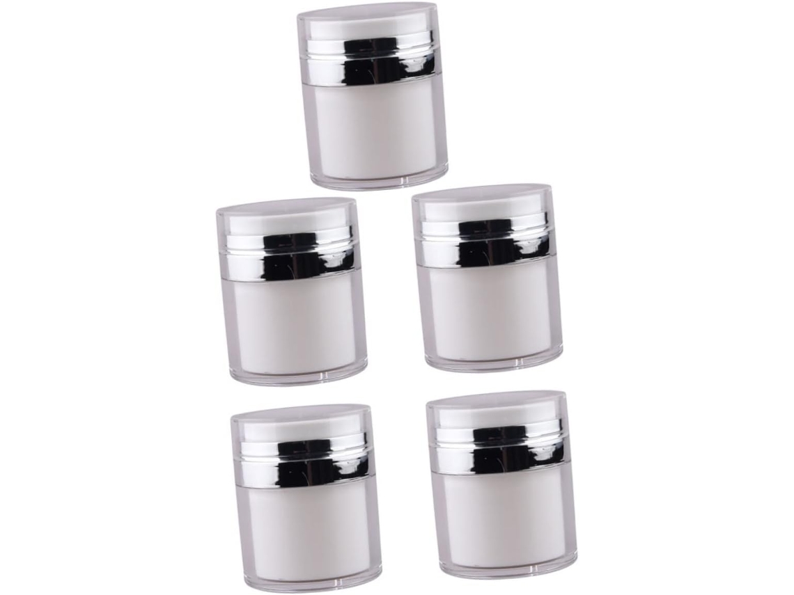 Juego Práctico De 5 Cajas Para Envases De Cosméticos Y Lociones.