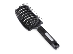 Cepillo Linjou Para Cabello Rizado Largo Y Grueso De Mujer, Ideal Para Desenredar Y Masajear (negro)