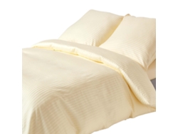 Homescapes Pastel Yellow European Size Egyptian Cotton Duvet Cover Set 330 Tc, 155 X 220 Cm