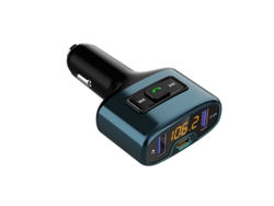 Transmisor FM Bluetooth Yizhood C52s 5 en 1 QC3.0 con navegación, color negro
