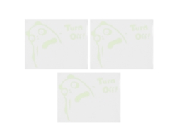 3 Pegatinas Luminosas Decorativas Con Forma De Animalito Para Pared, Ventana O Interruptor (removibles)