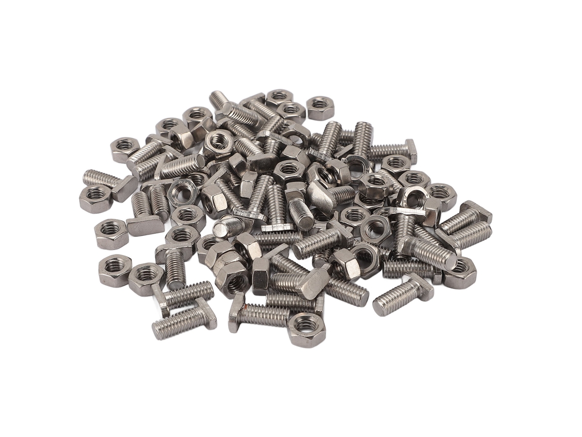 Juego de pernos y tuercas de invierno de acero inoxidable M6x14 (50 piezas)