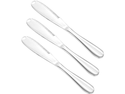 Cuchillo Esparcidor De Mantequilla De Acero Inoxidable Multifuncional 3 Piezas Plata