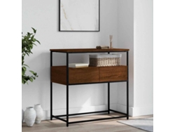 Mesa Consola | Mesa De Entrada | Mesa De Apoyo Madera De Ingeniería Marrón Roble 75x40x75 Cm