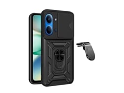 Kit Suporte L Capa Magnetic Slide Window Phonecare Para Xiaomi Redmi 15c - Preto