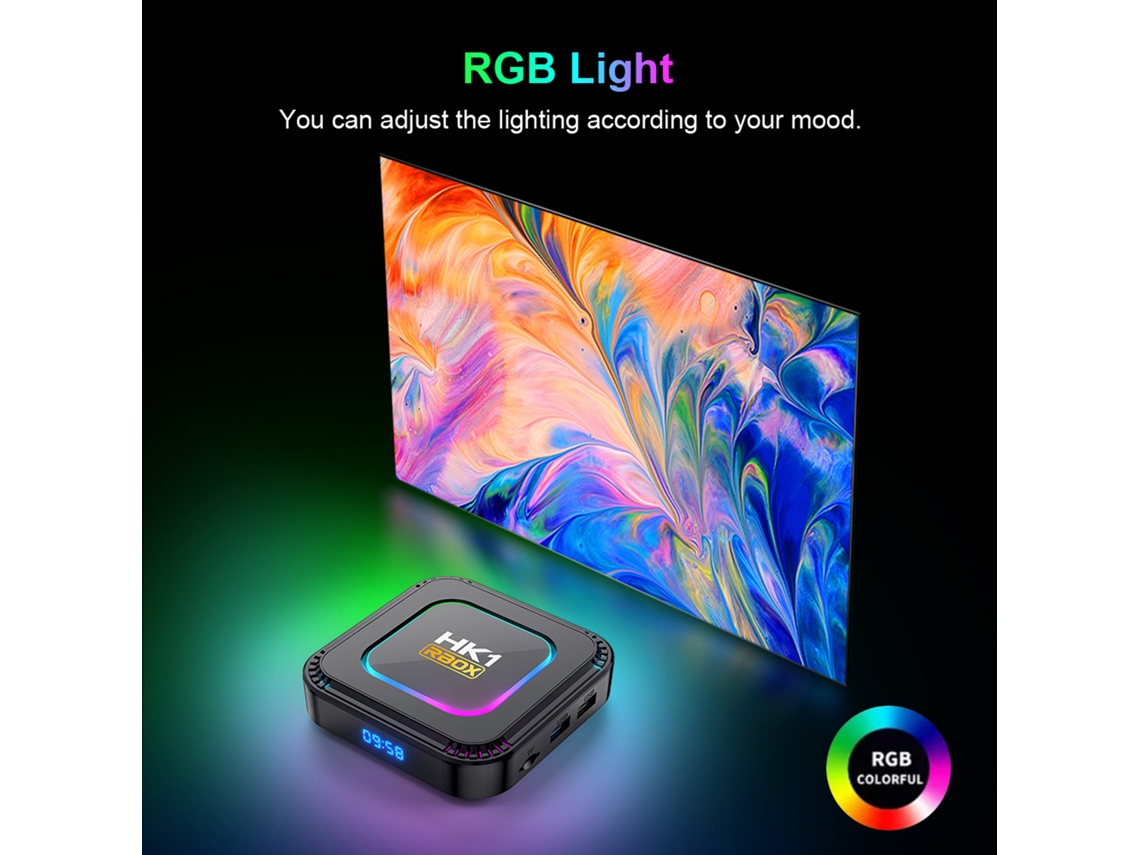Hk1 Rbox K8 Android 13.0 Smart Tv Box Rk3528 Reproductor Multimedia Uhd 4k De Cuatro Núcleos Decodificación H.265 8k Hdr10 2.4g/5g Wifi6 Bt5.0 Con C